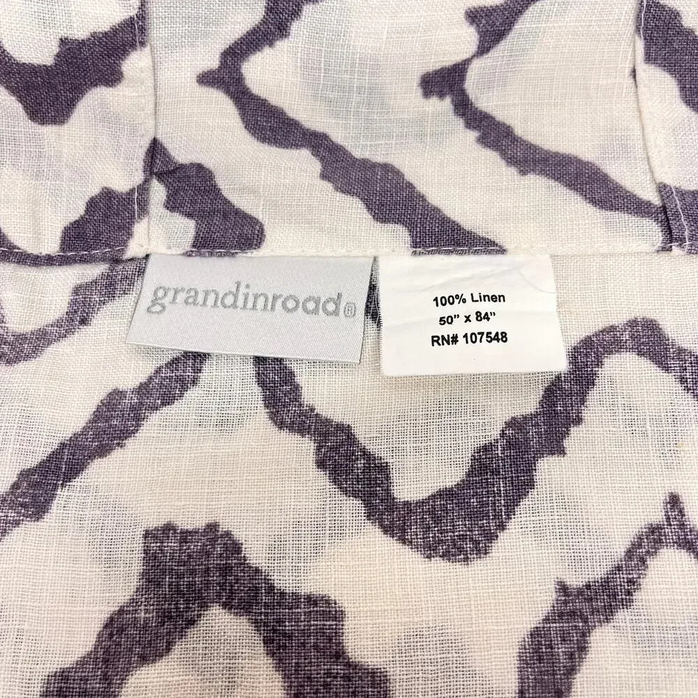 Grandinroad Linen Curtain Panels 50 x 84 Set of 2